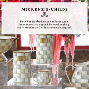 MACKENZIE-CHILDS Sterling Check Enamel Pedestal Platter - Small