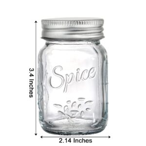 Coloch 30 Pack 4 Oz Glass Mason Spice Jar with Metal Cap, Empty Spice Bottle Round Seasoning Container with Collapsible Funnel for Herbs & Spices, Jelly, Seasoning Powder, DIY & Crafts Storing