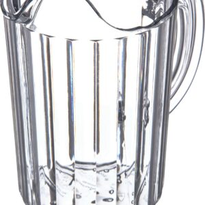 Carlisle FoodService Products Clear Pitcher Tall Pitcher, Plastic Pitcher for Restaurants, Catering, Kitchens, Plastic, 32 Ounces, Clear