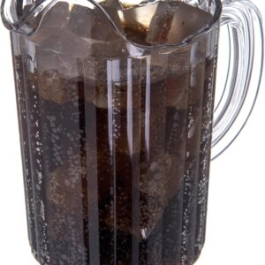 Carlisle FoodService Products Clear Pitcher Tall Pitcher, Plastic Pitcher for Restaurants, Catering, Kitchens, Plastic, 32 Ounces, Clear