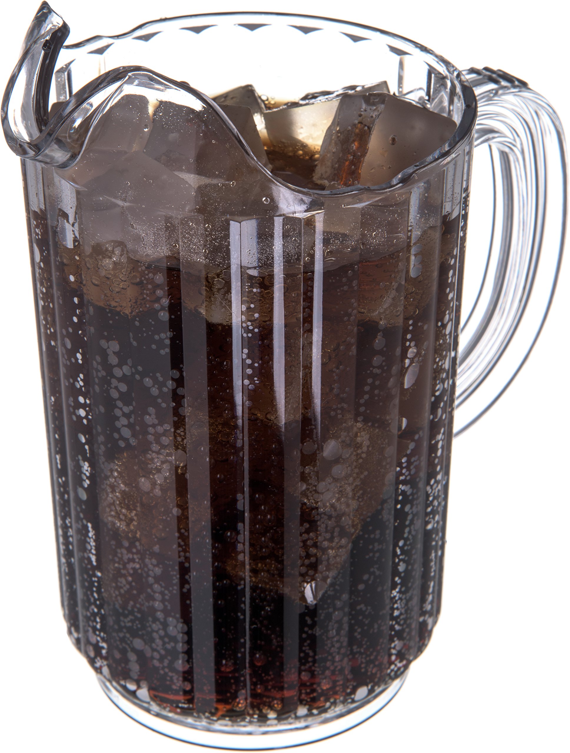 Carlisle FoodService Products Clear Pitcher Tall Pitcher, Plastic Pitcher for Restaurants, Catering, Kitchens, Plastic, 32 Ounces, Clear