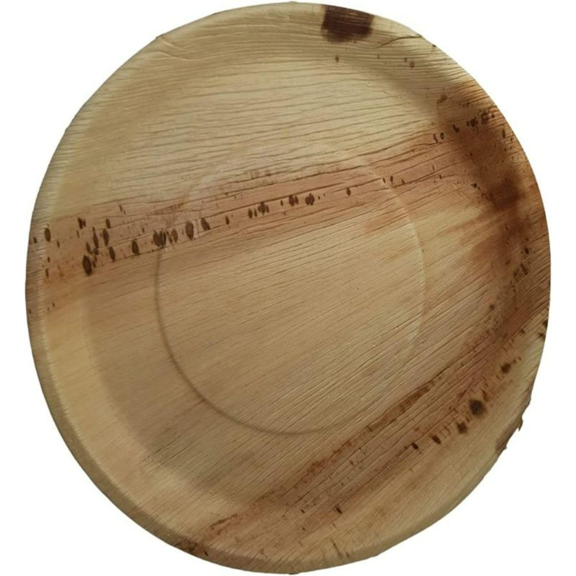 Dtocs Disposable Charcuterie Board 13" Round Palm Leaf Plate (25) | Bamboo Like Strong Compostable Trays, Serving Platters, Grazing, Cheese Boards for Wedding Parties, Catering Sturdy than Paper Plate