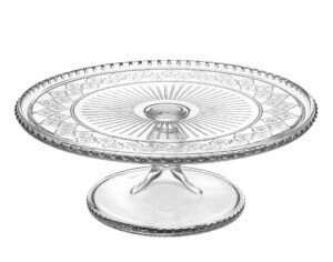 godinger cake stand, footed cake plate server - claro collection