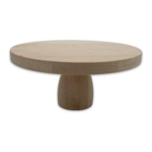 11" beech wood cake stand | footed cake plate for birthday parties, weddings, graduations, & all celebrations | designed by chloe & cotton