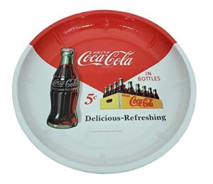 the tin box company coca cola serving 10" tin serving bowl, red and white