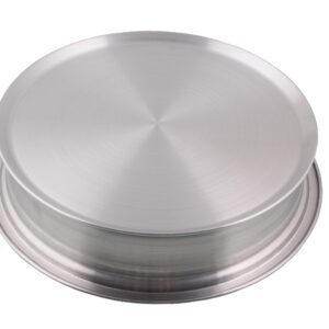 Communion Ware Holy Serving Tray Including Center Bread Plate with A Cover - Stainless Steel (Silver/Matte)