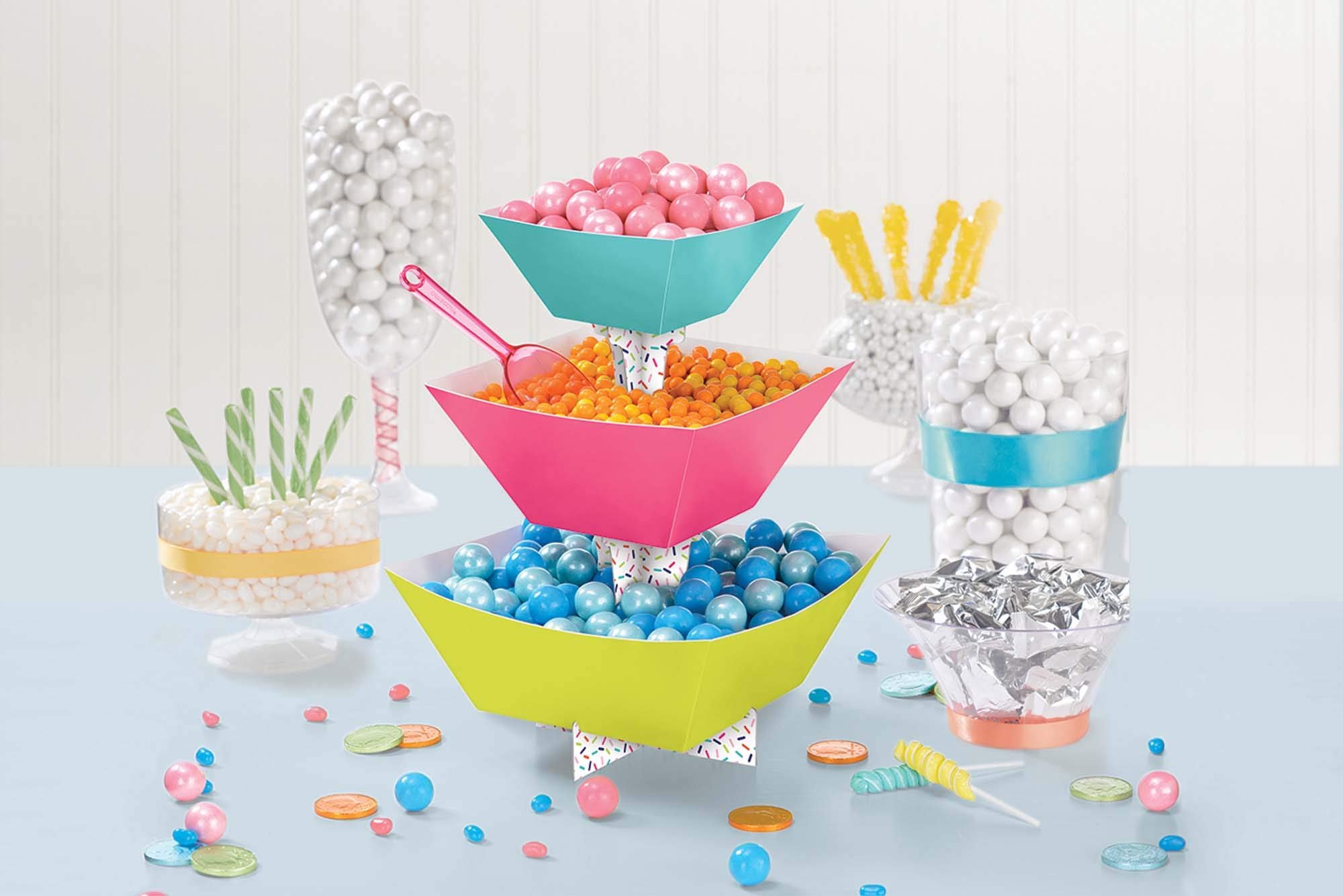 Amscan Sweets & Treats 3 Tier Candy Bowls - 13 3/4" x 9 1/4" | 1 Pc.