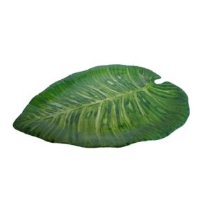 summer luau large melamine serving dish tray platter - table decoration (leaf)
