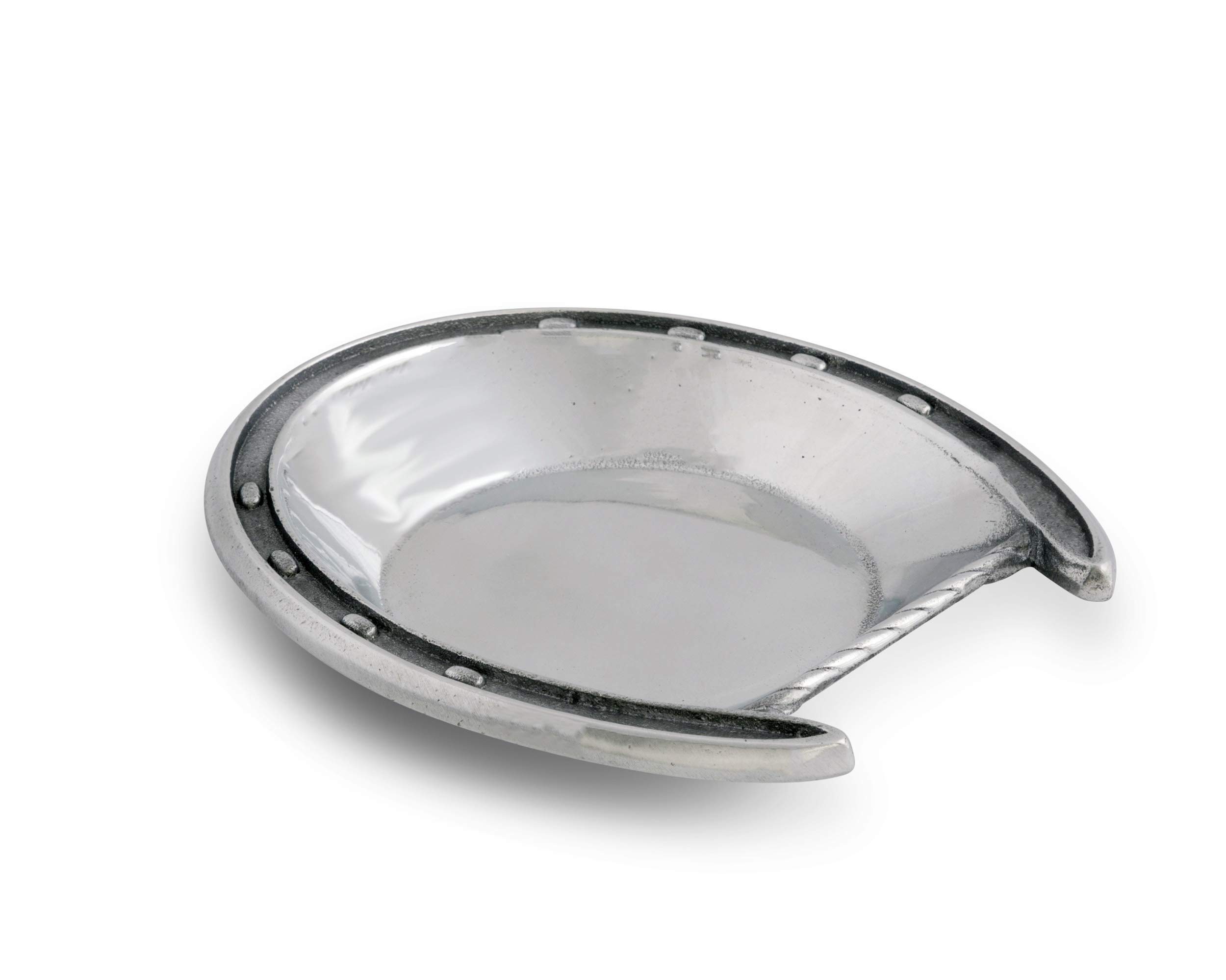 Arthur Court Designs Aluminum Lucky Horseshoe Nut Candy Bowl 5.25 inch Long