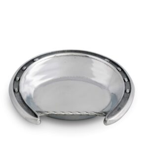 Arthur Court Designs Aluminum Lucky Horseshoe Nut Candy Bowl 5.25 inch Long