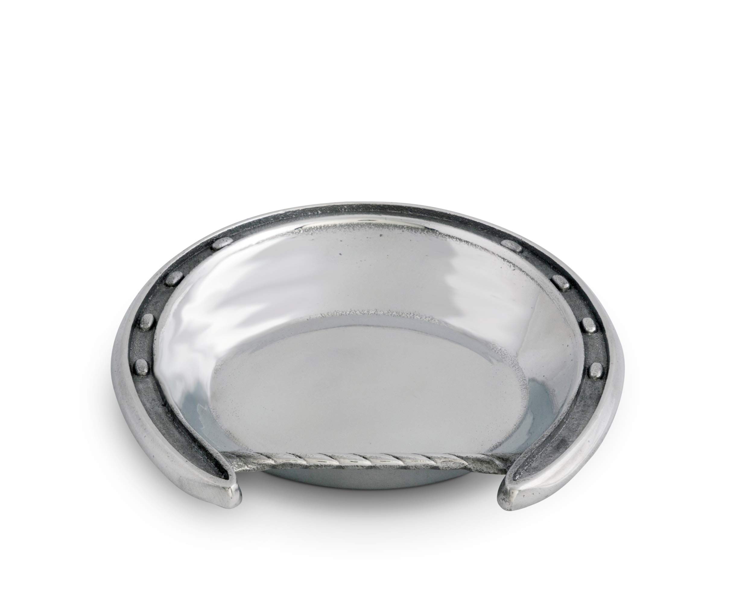 Arthur Court Designs Aluminum Lucky Horseshoe Nut Candy Bowl 5.25 inch Long