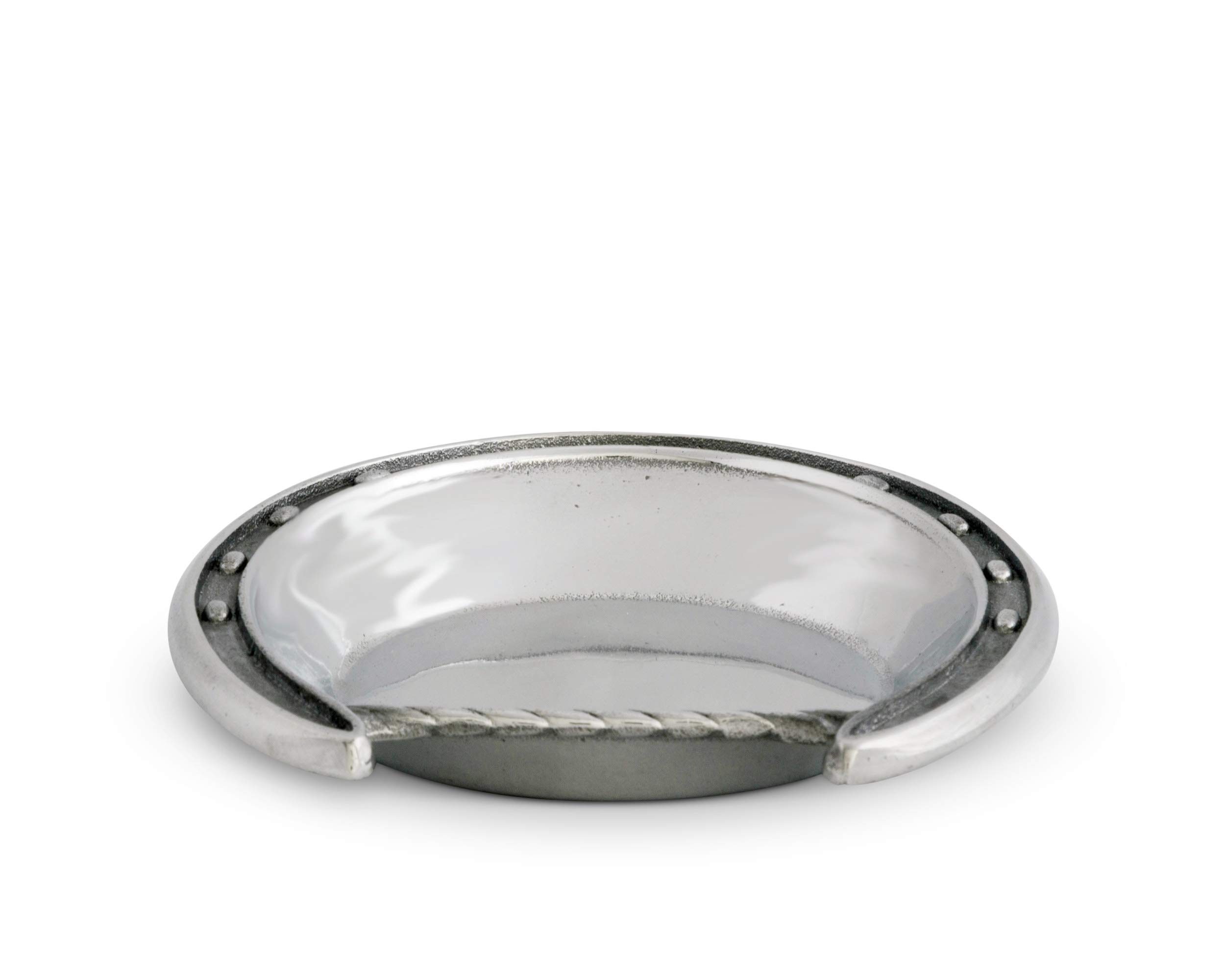 Arthur Court Designs Aluminum Lucky Horseshoe Nut Candy Bowl 5.25 inch Long