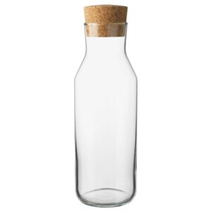 ikea carafe with stopper, 3.54 x 11.02 x 3.54 inches, clear glass