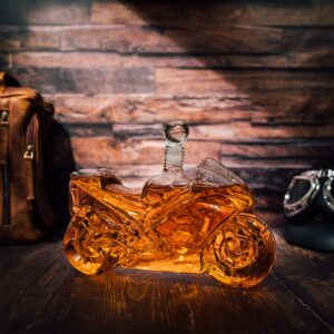 Motorbike Motorcycle Gift Decanter For Wine & Whiskey 750ml by The Wine Savant, Whiskey Gifts, Motorcycle Gifts, Sport Bike Gifts, Hell Ghost Harley-Davidson, Beer Scotch Bourbon Spirits Gifts for Men