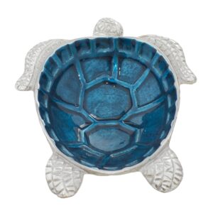 Deco 79 Aluminum Turtle Serving Bowl, Set of 3 8"W, 2"H, Silver