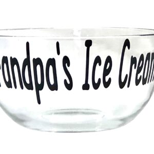 Dad's Bowl, Personalized Glass Dish, Ice Cream, Cereal or Snacks, Customized