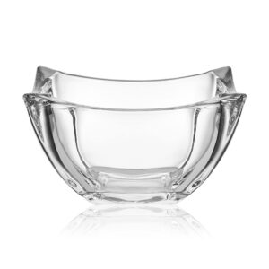 mikasa baron crystal square bowl, clear