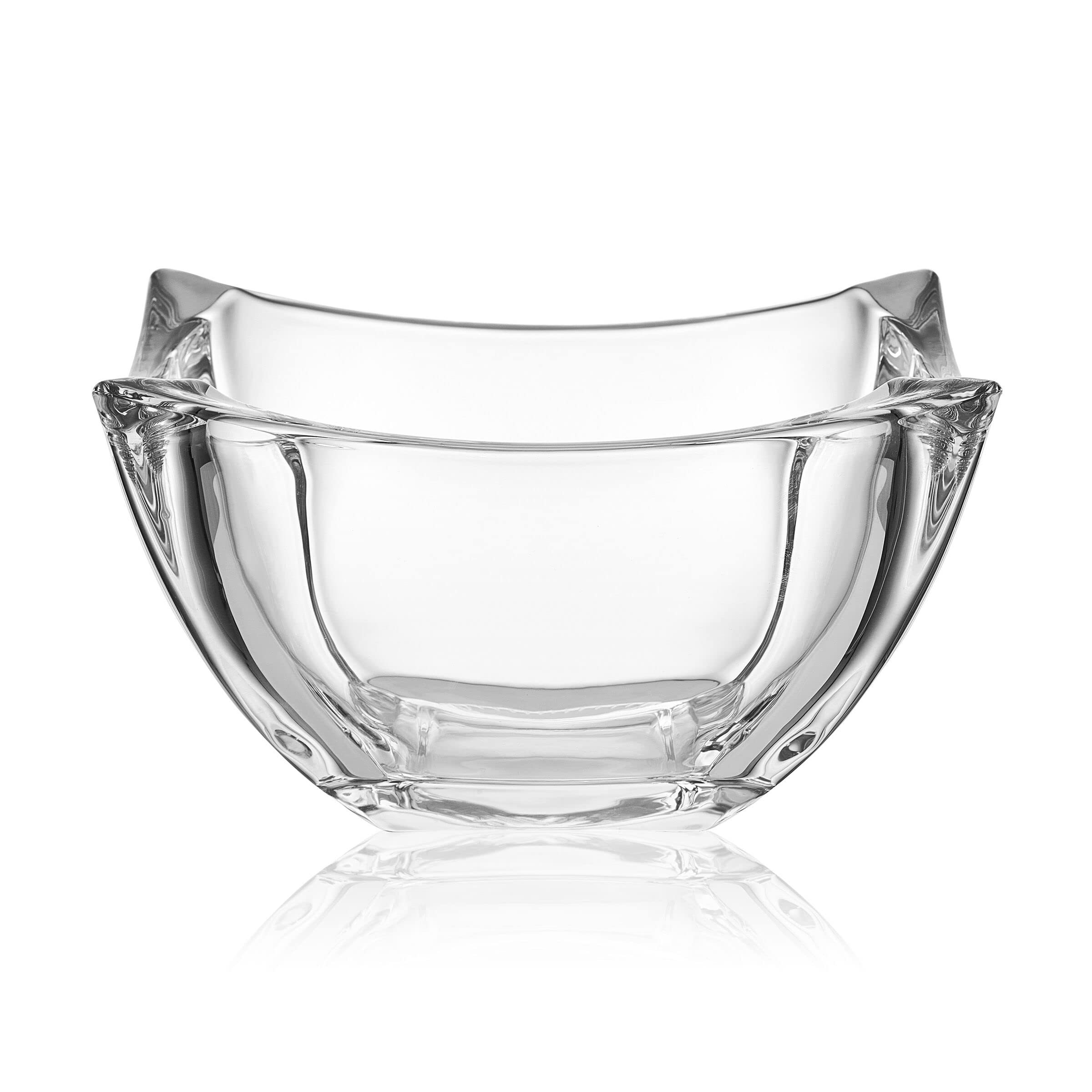 Mikasa Baron Crystal Square Bowl, Clear