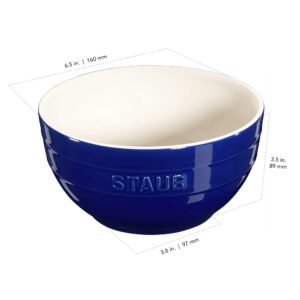 STAUB Ceramics Universal Bowl, 6.5-inch, Dark Blue, 1 Count (Pack of 1)