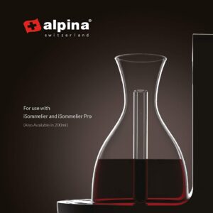 Alpina iFavine iSommelier Smart Electric Super Speed Wine Aerating Decanter Reduces Decanting Time to Seconds Black