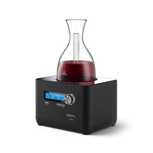 Alpina iFavine iSommelier Smart Electric Super Speed Wine Aerating Decanter Reduces Decanting Time to Seconds Black