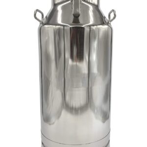 Stainless Steel(304 Grade) Milk, Maple Syrup Transport Cans with Sealed Lid & Spigot Dispenser (50 Liter (13.2 Gal.) with Spigot)