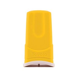tovolo sleeve-silicone gadget for kitchen cooking, serving, grilling, bbq, & smoker/mess-free butter dispenser, (yellow/white)