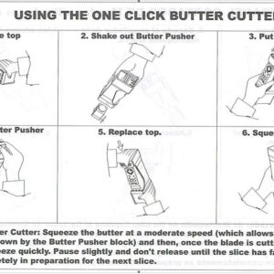 Inventions for Market One Click Stick Butter Cutter with Stainless Steel Blade (Regular Blue) for 1/4 lb butter stick (Not for California, Oregon, or Washington State)