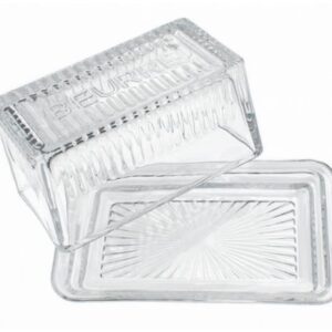 Kiss That Frog Beurre Butter Dish In Clear Glass