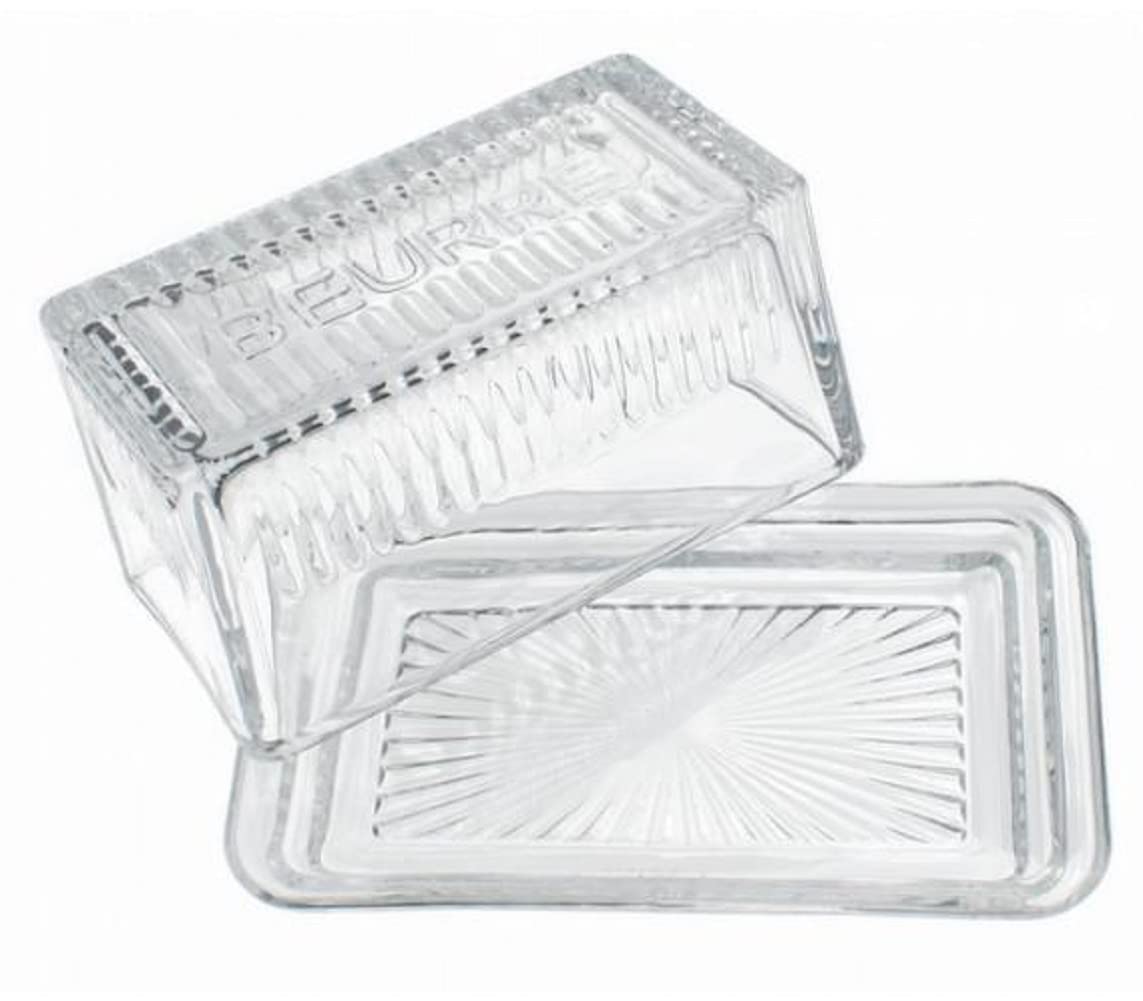 Kiss That Frog Beurre Butter Dish In Clear Glass