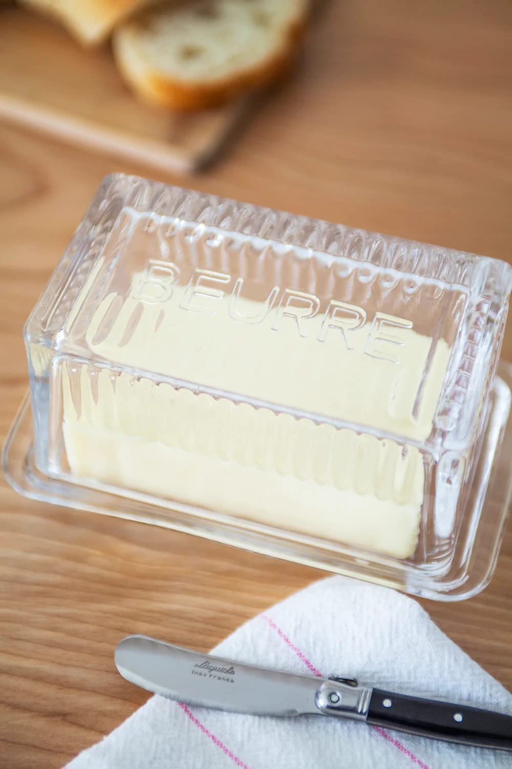 Kiss That Frog Beurre Butter Dish In Clear Glass