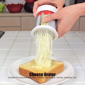 liuxingran Manual Cheese Slicer Chese Cutter Butter Gadgets Spreadable Butter Cheese Gadgets Grater Mill with Lid Butter Dispenser-1PC Fruit Shredder