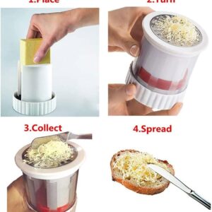 liuxingran Manual Cheese Slicer Chese Cutter Butter Gadgets Spreadable Butter Cheese Gadgets Grater Mill with Lid Butter Dispenser-1PC Fruit Shredder