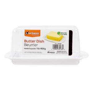 butter dish, holds 1-lb (454g), 5.5x3.5x3.25 inch