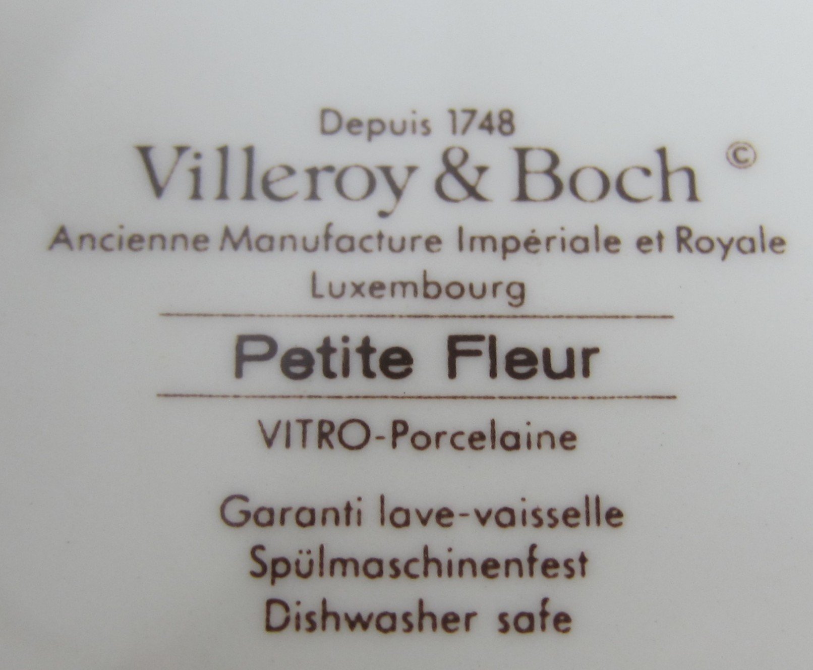 Villeroy + Boch PETITE FLEUR Covered Rectangular Butter EXCELLENT