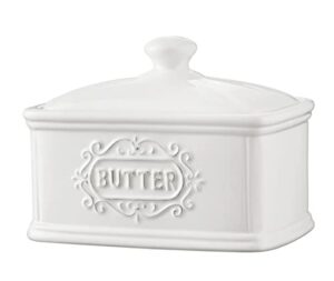 hand-painted ceramic butter dish with lid tawches butter box butter keeper crock for countertop and butter holder vintage kitchen farmhouse decor butter churner