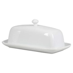 bia cordon bleu covered butter dish with knob lid, white (901114s1sioc)