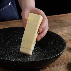 suanlatds 1 pc portable plastic butter spreader butter stick container rotating dispenser for toast pancake cooking
