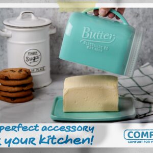 Comfify Bundle - Mason Jar Butter Holder, 10pcs Ceramic Kitchenware Set