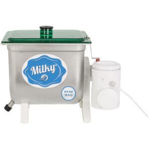 electric butter churn milky fj 10 (115v) | made of stainless steel | fresh homemade butter in 20-30 minutes | easy to use | 0.9 gallon capacity | made in the eu | 2-year warranty