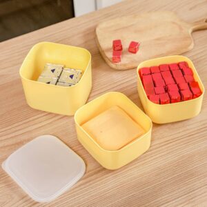 Luxshiny 2pcs Cheese Slice Holder Cheese Keeper Box Reusable Butter Box Plastic Cheese Storage Containers Airtight Fresh Keep Cheese Case with Lids for Home Kitchen Fridge