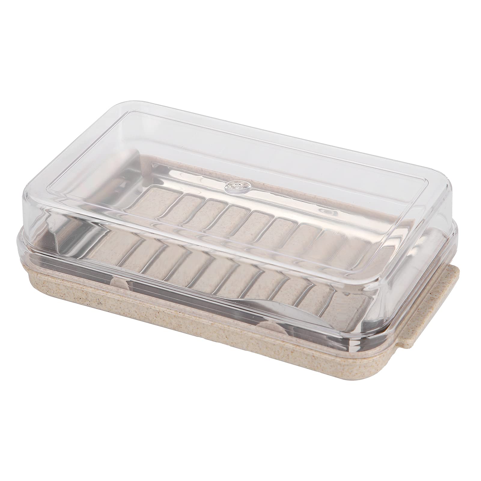 Weohoviy Butter Dish, Stainless Steel Butter Cutter Container Multi-Purpose Butter Storage Box with Transparent Cover for for Cream Cheese Cake(Wheat Bottom), Weohoviyo3tvxew7z520-12