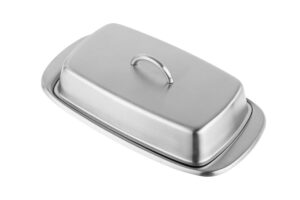 jiallo stainless steel butter dish with handle cover