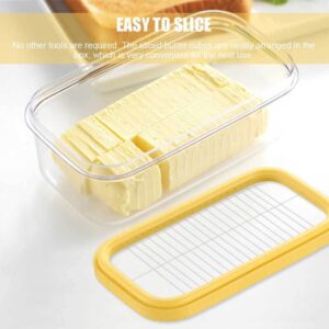 Butter Storage Box, Butter Box Cheese Container Keeper Butter Dish with Lid and Cutting Net Butter Storage Holder for Kitchen Restaurant Baking Food Storage Preservation Box, 6.7 x 3.9 x 2.8 in