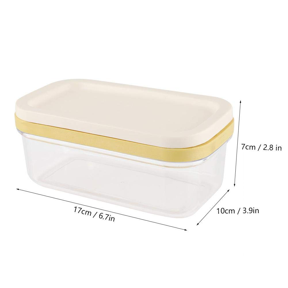 Butter Storage Box, Butter Box Cheese Container Keeper Butter Dish with Lid and Cutting Net Butter Storage Holder for Kitchen Restaurant Baking Food Storage Preservation Box, 6.7 x 3.9 x 2.8 in