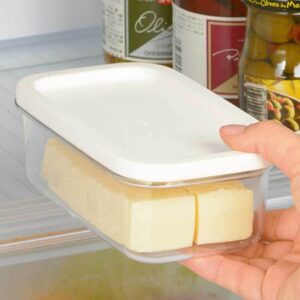 Butter Storage Box, Butter Box Cheese Container Keeper Butter Dish with Lid and Cutting Net Butter Storage Holder for Kitchen Restaurant Baking Food Storage Preservation Box, 6.7 x 3.9 x 2.8 in