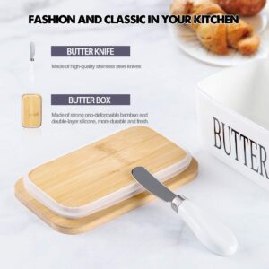 Hasense Butter Knife and White Butter Dish Bundle