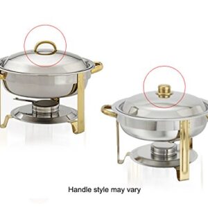 Tiger Chef 4 Quart Round Chafing Dish (3, 4 Quart Round)