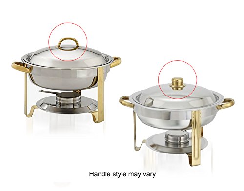 Tiger Chef 4 Quart Round Chafing Dish (3, 4 Quart Round)