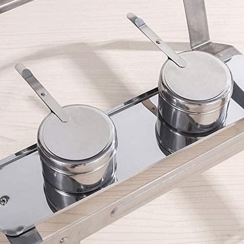 UZOURI Stainless Steel Chafing Dish Set Buffet Silver Catering Warmer Set, Rectangle Chafing Dish Set, for Buffet Catering Kitchen Party(Size:11L) (11L)